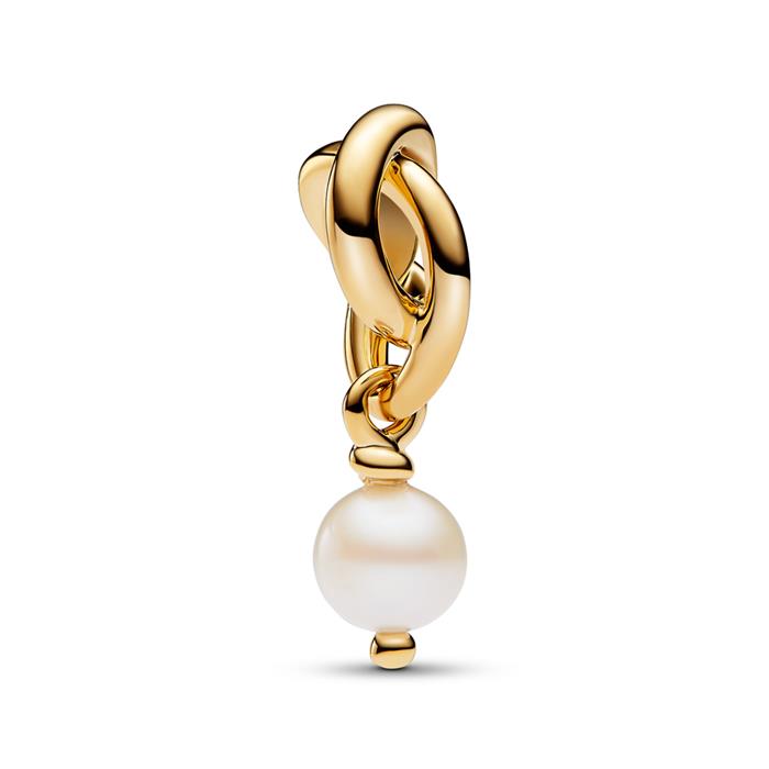 June Charm pendant, gold-plated, cultured freshwater pearl