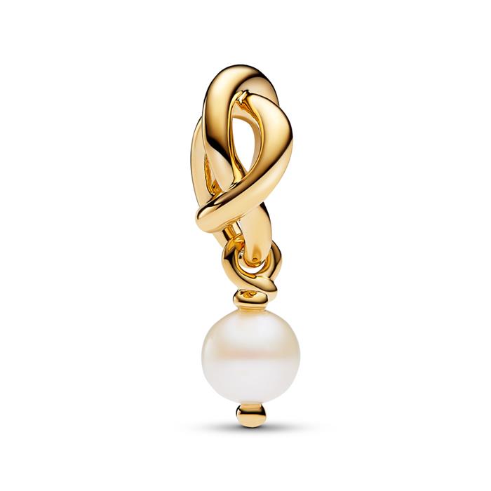 June Charm pendant, gold-plated, cultured freshwater pearl