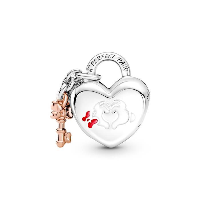 Mickey en minnie mouse bedel in 925s zilver