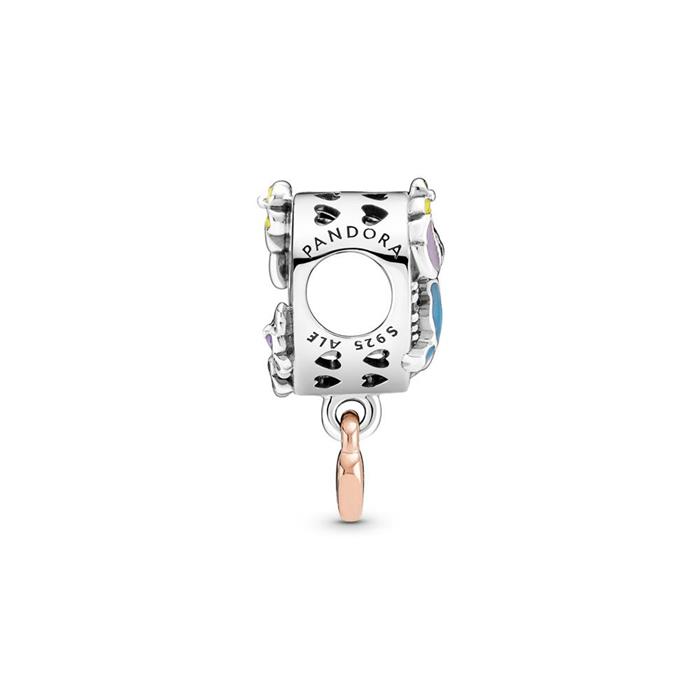 Disney Ohana Lilo & Stitch Charm, 925er Silber, bicolor