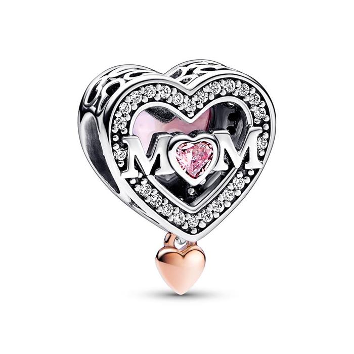 Heart charm mum, bicolour