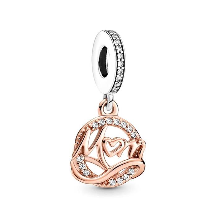 Charm pendant mum two-tone