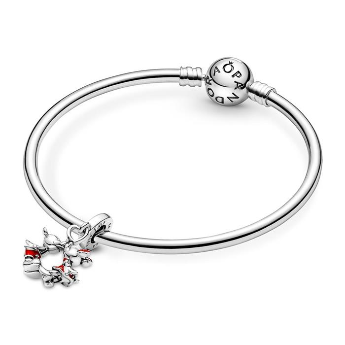 Disney Mickey And Minnie Mouse Kiss Charm, 925 Sterling Silver