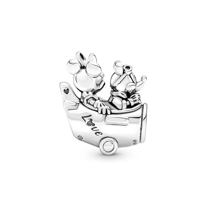 Mickey and minnie mouse aeroplane charm in 925 sterling silver