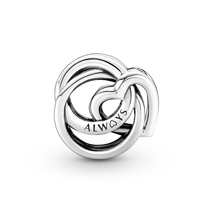 Sterling silver entwined heart charm