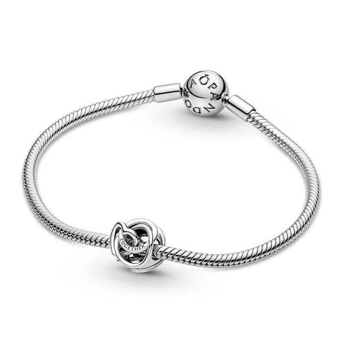 Verschlungener Charm mit Herz aus Sterlingsilber