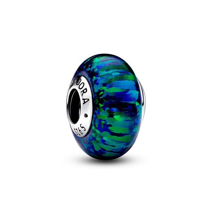 Moments bedel in sterlingzilver met opaal, blauwgroen