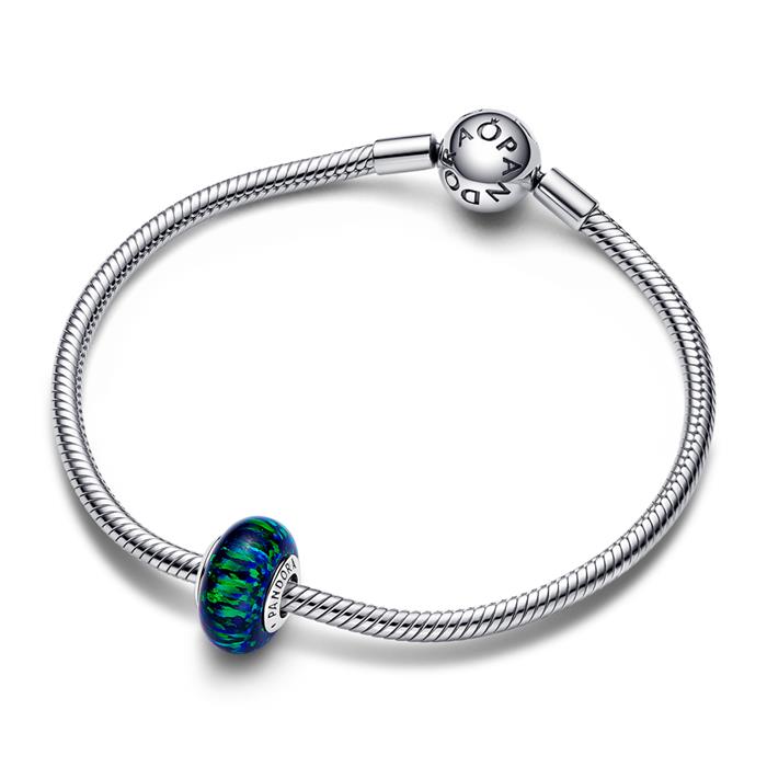 Moments bedel in sterlingzilver met opaal, blauwgroen