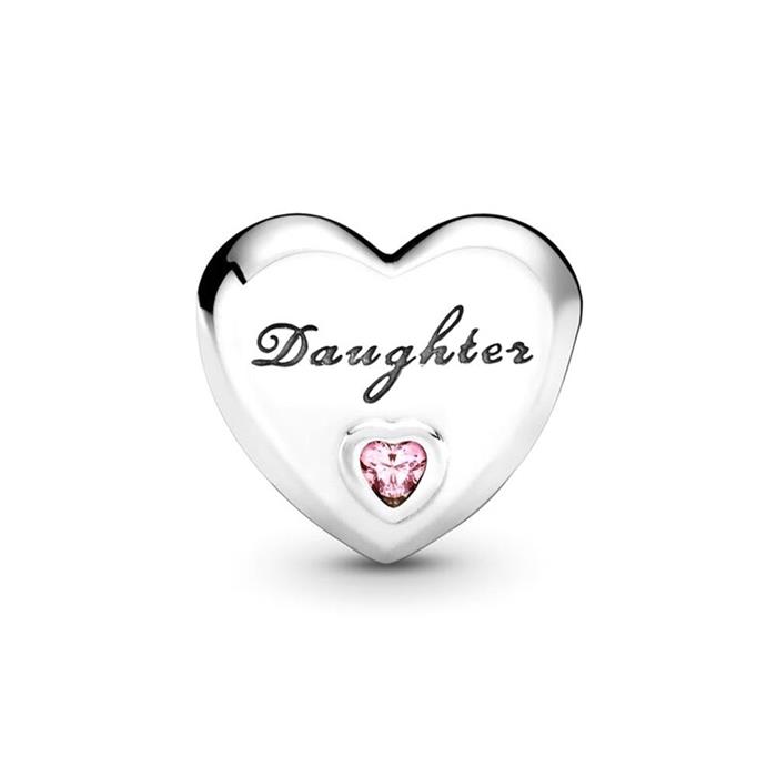 Heart Charm Daughter Sterling Silver