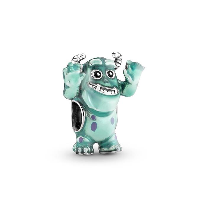Disney pixar sully charm in 925 sterling silver with enamel