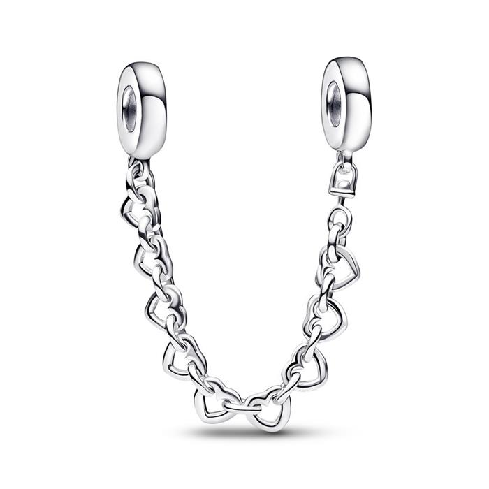 Moments sterling silver safety chain hearts