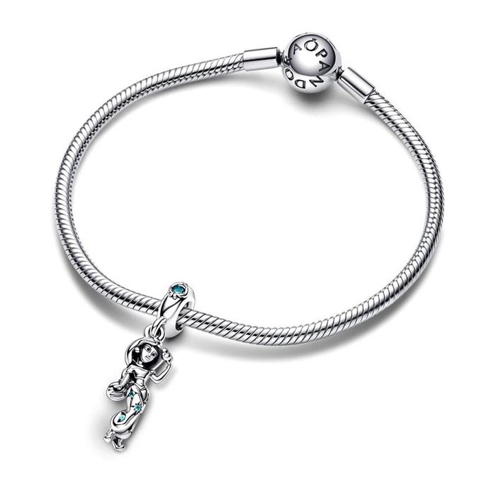 Colgante Dije disney jasmin, plata 925