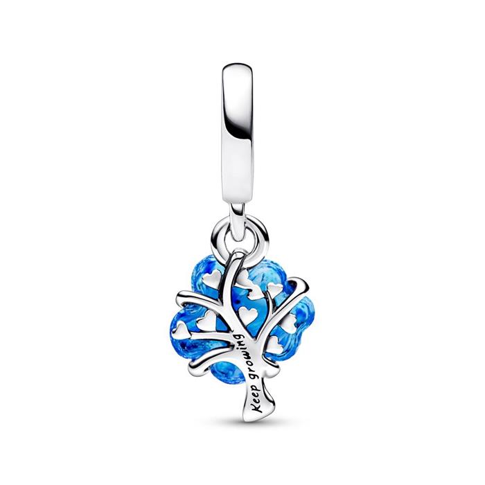 Colgante family tree dije plata 925, cristal