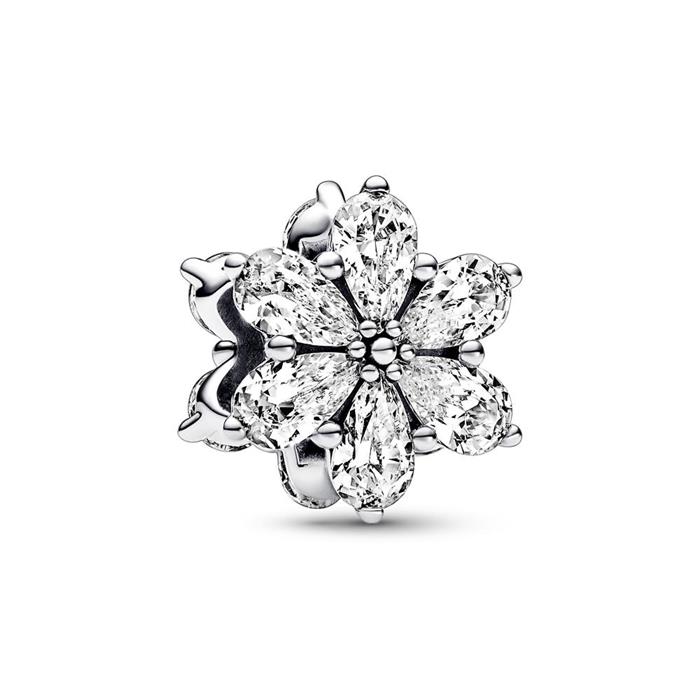 Charm herbarium in sterling silver 925 and cubic zirconia