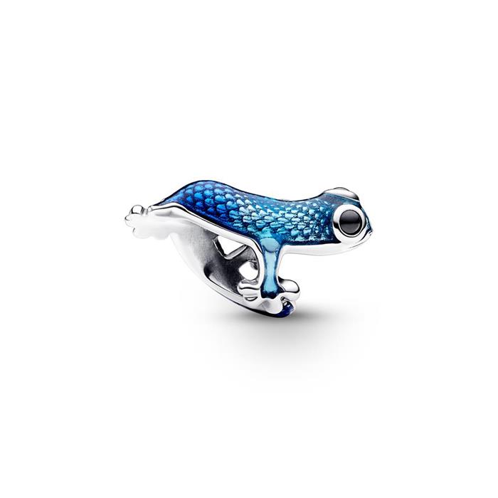 Charm Gecko aus 925er Silber und Emaille