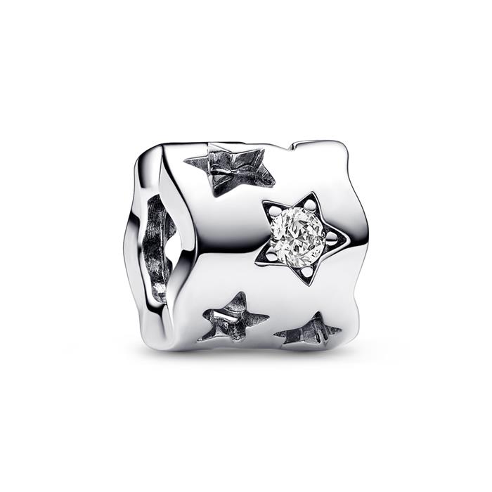 Moments charm in 925 sterling silver with star cut-outs