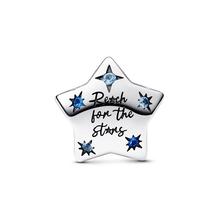 Star charm moments in 925 sterling silver, jewellery crystals