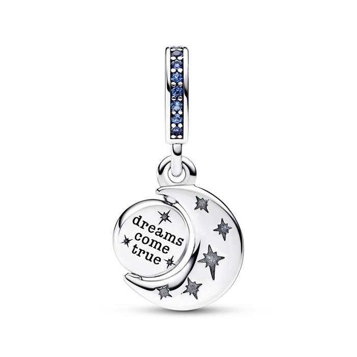 Mond Charm-Anhänger aus Sterlingsilber Moments, Emaille