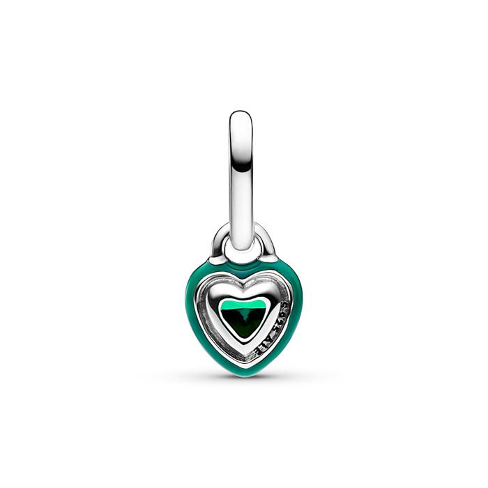 Mini dangle chakra heart in 925 silver, enamel, ME