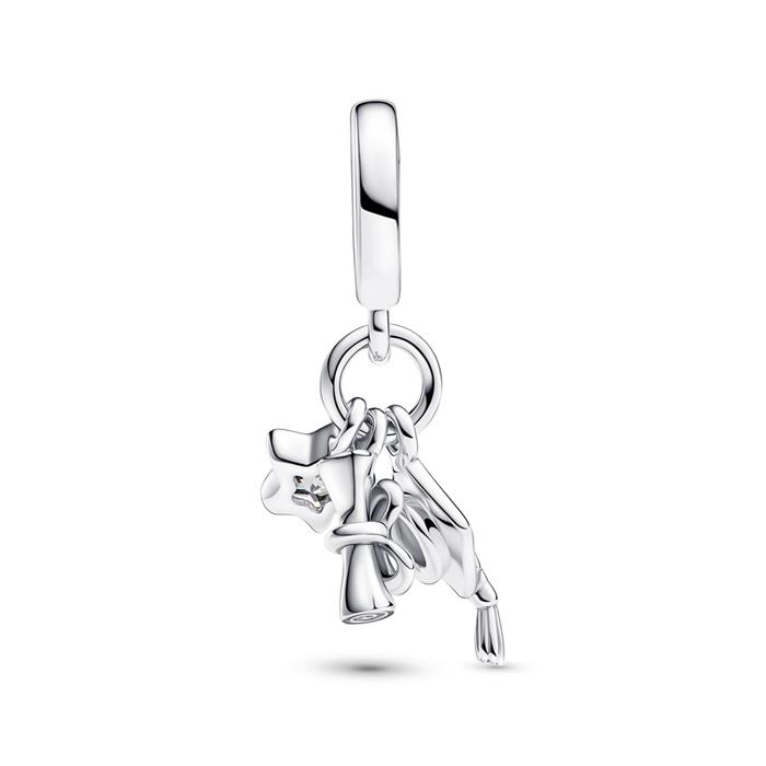 Dangle charm end in sterling silver