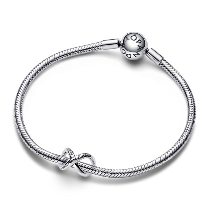 Infinity Charm Forever and Always in 925 silver