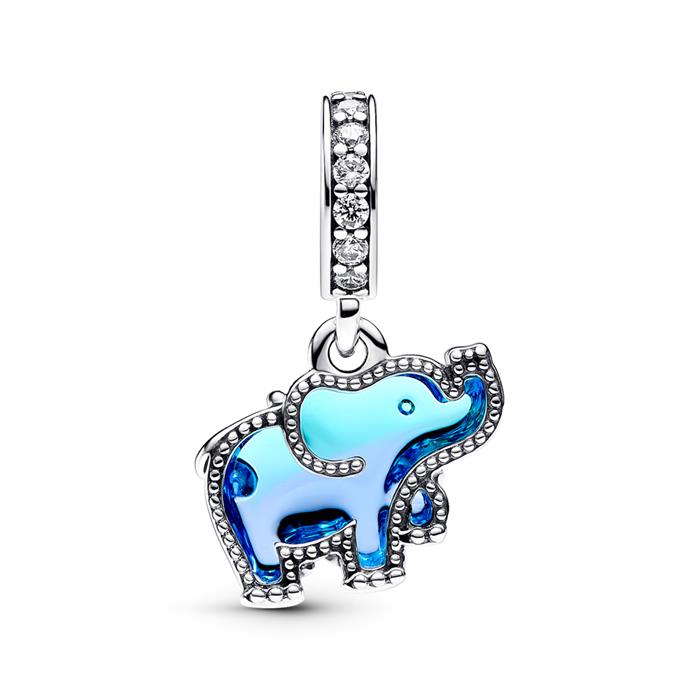 Sterling silver elephant charm pendant, Moments