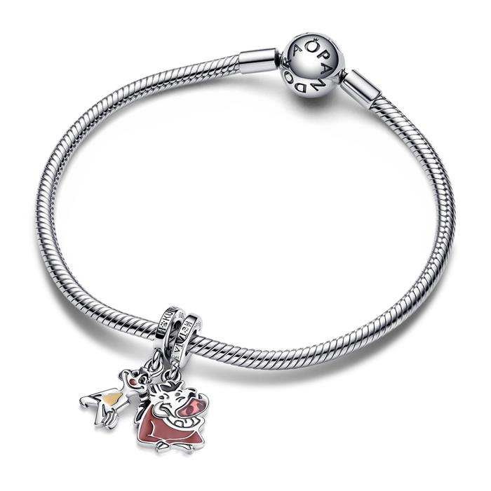 Disney Timon & Pumbaa charm, sterling silver, engravable