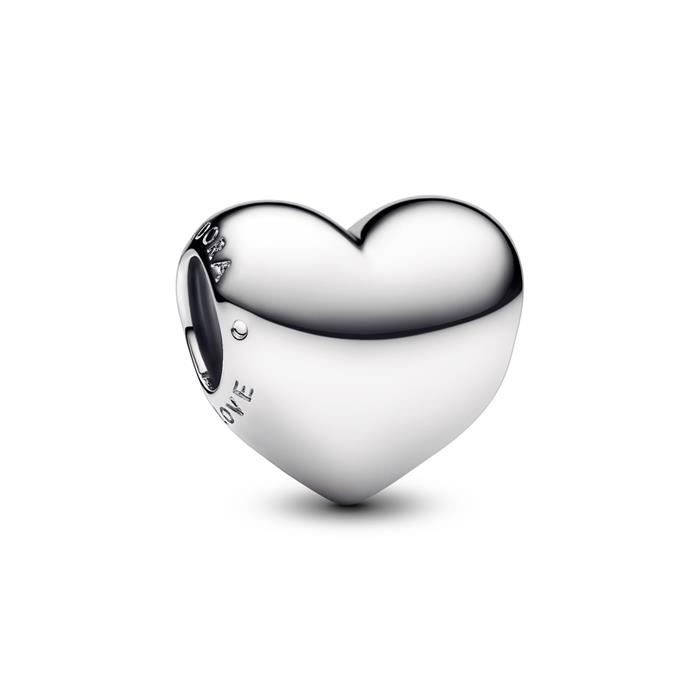 Be Love heart slide charm in sterling silver, engravable