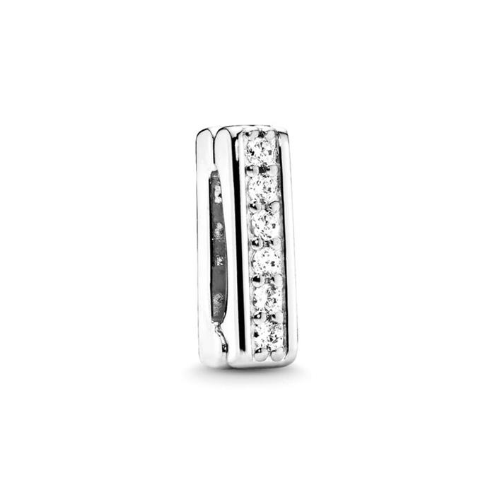 925 Silver Reflection Clip Sparkle with Zirconia