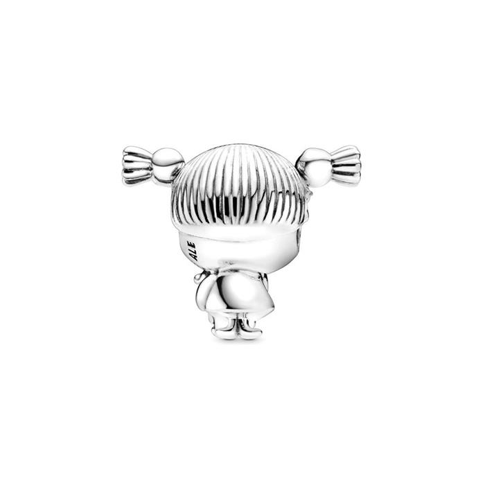 Charm Girl with Pigtails in Sterling Silver