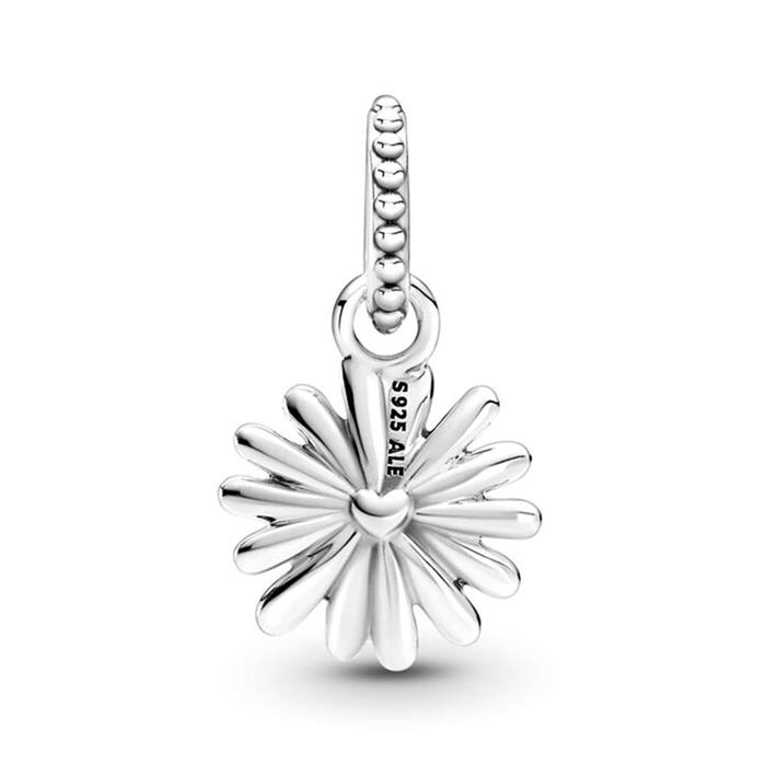 Charm pendant daisy in 925 silver
