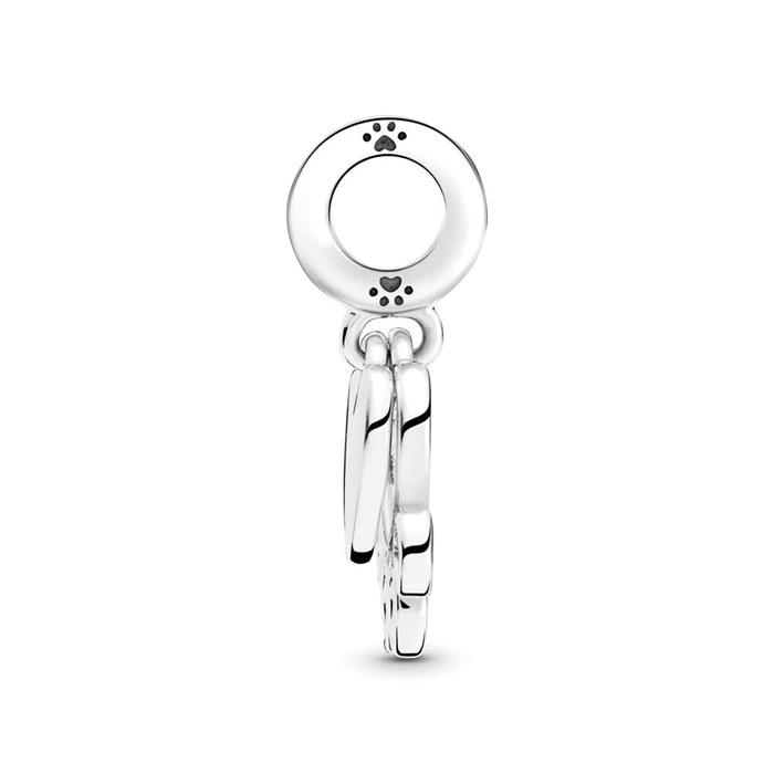 Paw print charm pendant in 925 silver, engravable