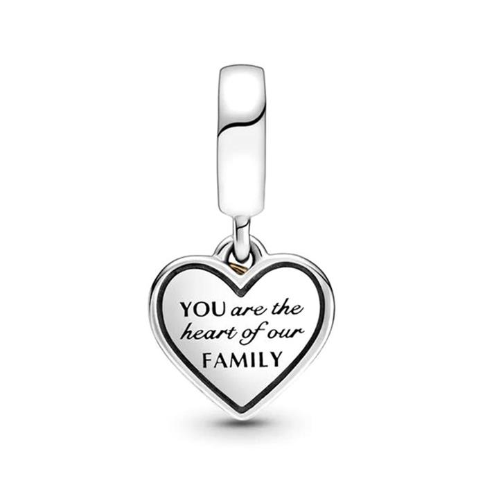 Charm pendant two-tone family tree