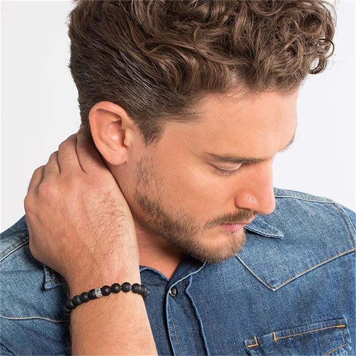 Pulsera de obsidiana para hombre