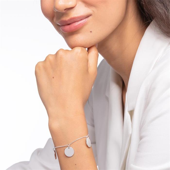 Armband für Damen aus 925er Silber Gravuranhängern