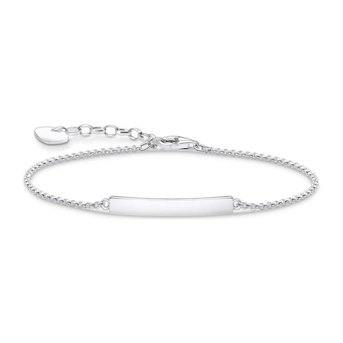 Id bracelet for ladies in sterling silver, engravable