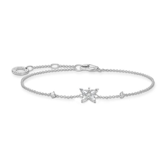 Bracelet with butterfly motif, 925 sterling silver