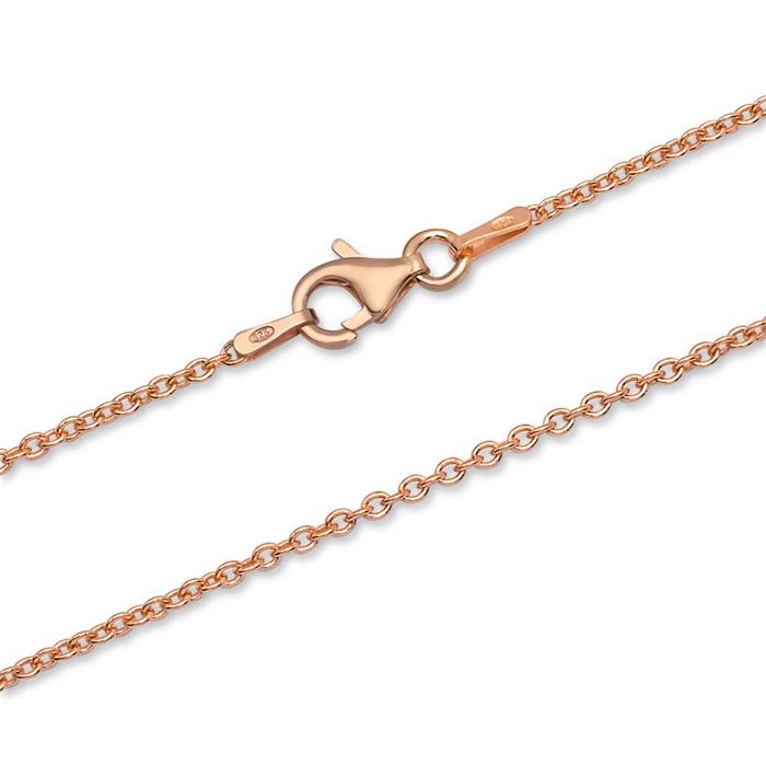 Anchor chain silver rose gold plated 1,5mm