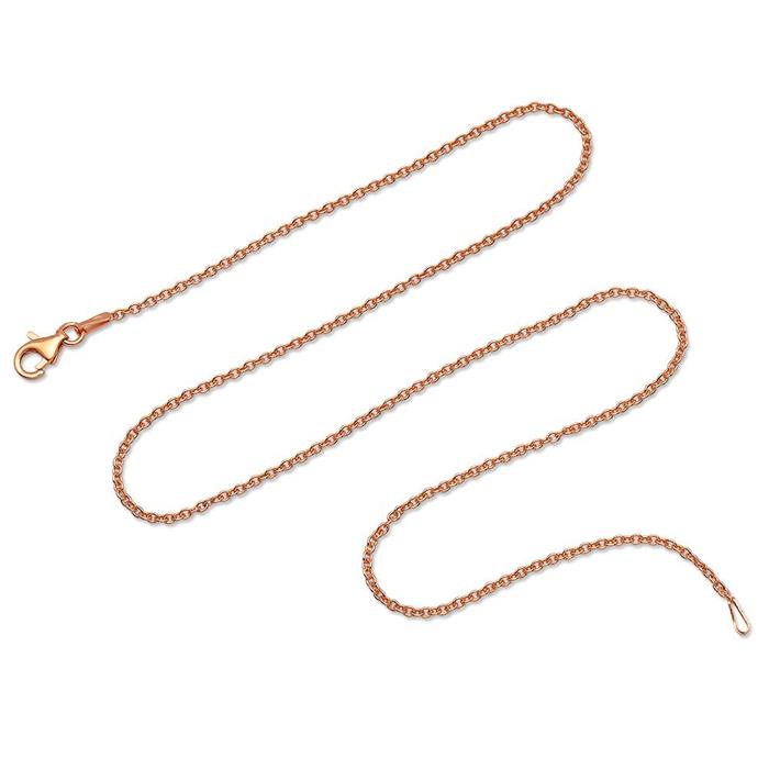 Anchor chain silver rose gold plated 1,5mm