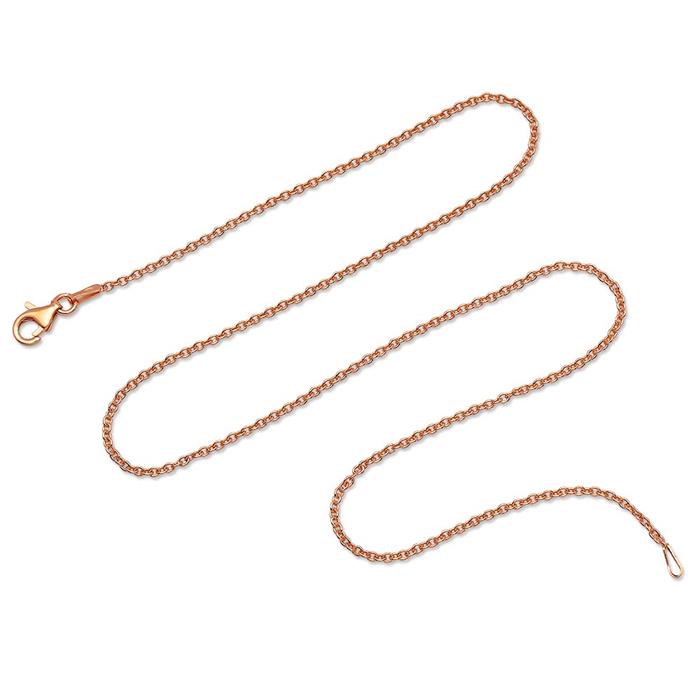 Anchorchain silver rose gold plated 0,6mm