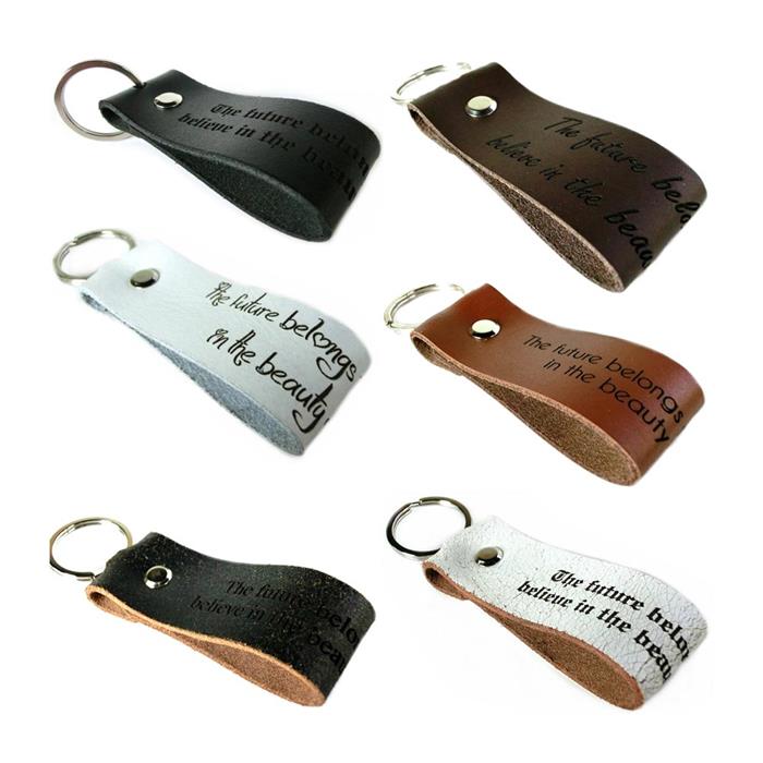 Genuine leather key fob incl. external engraving