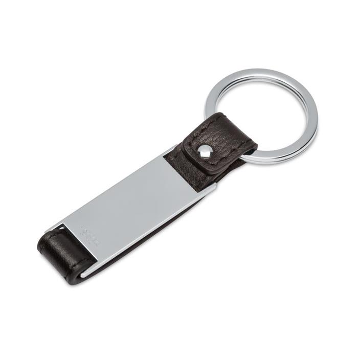 Keyring Leather And Stainless Steel Engravable