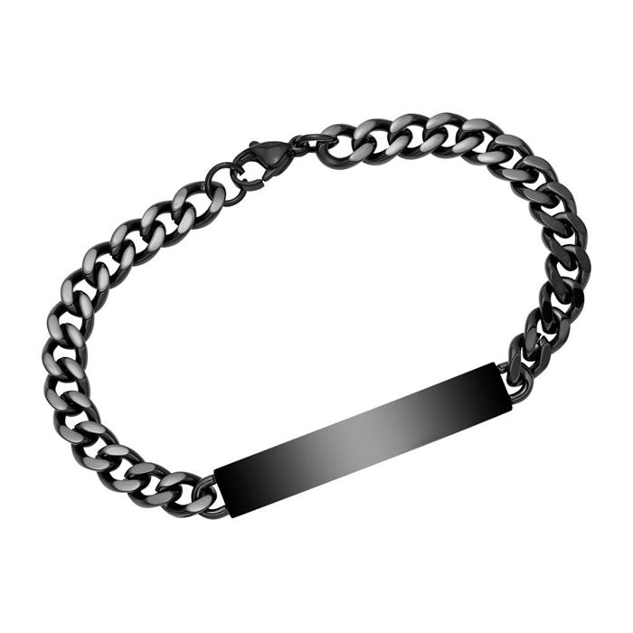 Stainless steel bracelet black engraving incl.
