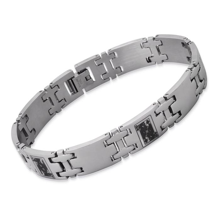 Moderne armband van roestvrij staal 20,5cm