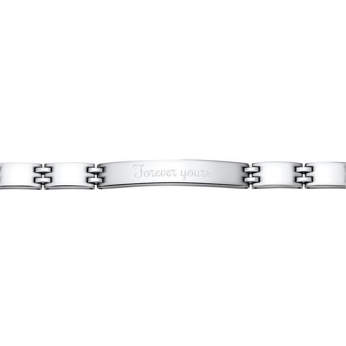 Modern bracelet polished stainless steel 21cm