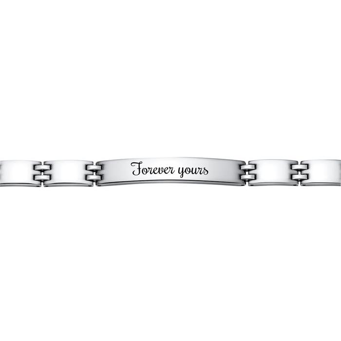 Modern bracelet polished stainless steel 21cm