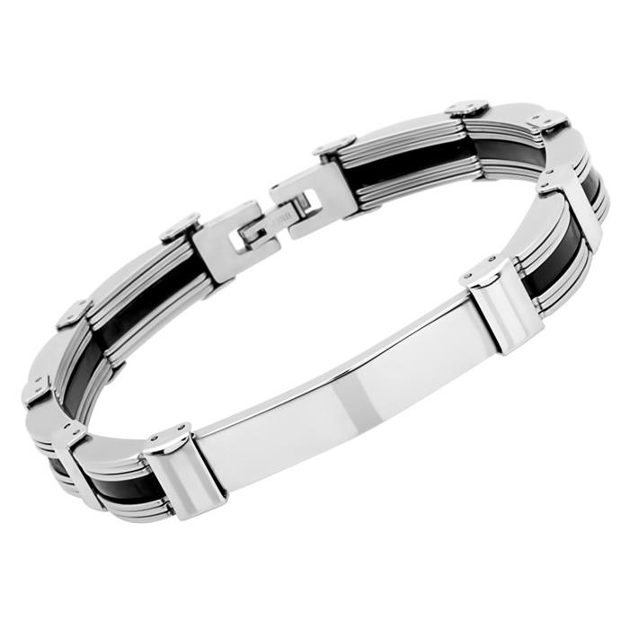 Modern stainless steel bracelet rubber