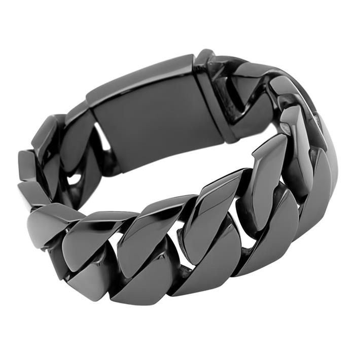 Solid stainless steel bracelet black