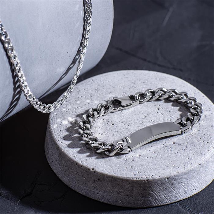 Sterling silver chain: Curb chain silver 6mm