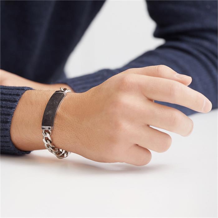 Stainless steel bracelet carbon element engraving